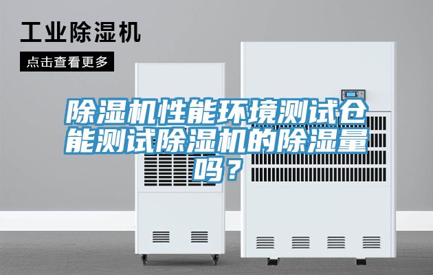 除濕機性能環境測試倉能測試除濕機的除濕量嗎？